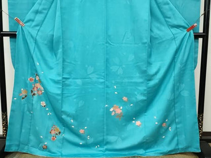 平和屋着物●豪華振袖　舞花文　金彩　正絹　逸品　CABN5029ut