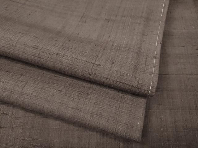 平和屋着物●結城紬　鳩羽鼠色　正絹　未使用　逸品　CABN5041ut