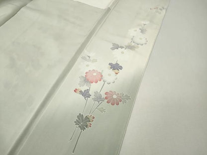 平和屋着物●訪問着　刺繍　飛鶴枝花文　暈し染め　正絹　逸品　CABN5064ut