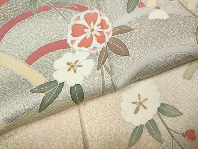 平和屋着物●訪問着　青海波花文　暈し染め　金彩　正絹　逸品　CABN5065ut
