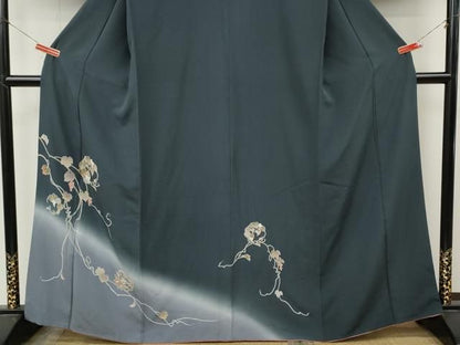 平和屋着物●訪問着　南天蔦の葉文　暈し染め　鈴乃屋扱い　正絹　逸品　CABN5070ut