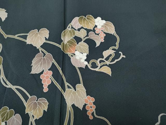 平和屋着物●訪問着　南天蔦の葉文　暈し染め　鈴乃屋扱い　正絹　逸品　CABN5070ut