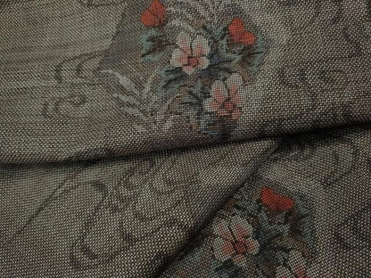 平和屋着物●本場大島紬　9マルキ　流水菱花文　正絹　逸品　CABN5074ut