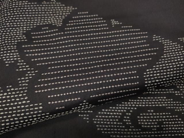 平和屋着物●本場縞大島紬　訪問着　総刺繍　刺し子　立波舞花文　東武百貨店扱い　正絹　逸品　CABN5075ut