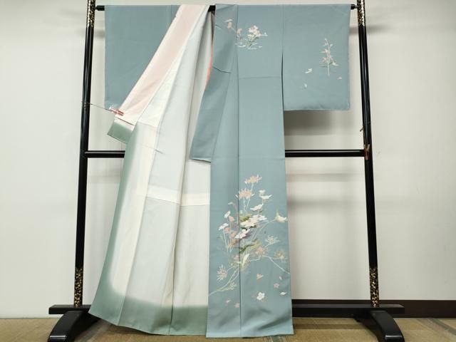 平和屋着物●訪問着　友禅　枝花文　正絹　逸品　未使用　CABN5084ut