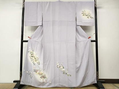 平和屋着物●訪問着　枝花文　暈し染め　正絹　逸品　CABN5085ut