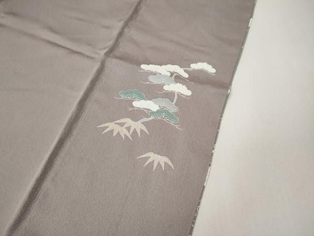平和屋着物●訪問着　駒刺繍　風景草花文　暈し染め　金銀彩　正絹　逸品　CABN5088ut