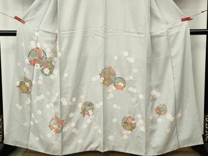 平和屋着物●訪問着　花蝶丸文　金彩　正絹　逸品　CABN5091ut