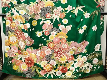 平和屋着物●豪華振袖　松竹梅　金彩　正絹　逸品　CABN5097ut