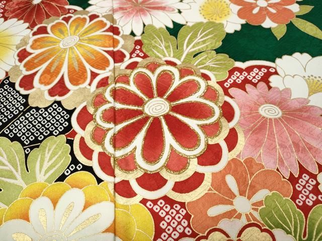 平和屋着物●豪華振袖　松竹梅　金彩　正絹　逸品　CABN5097ut