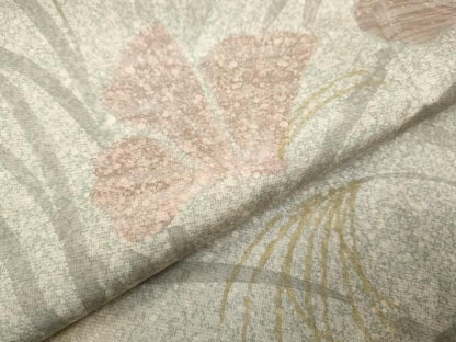 平和屋着物●本場縞大島紬　訪問着　染大島　すすき　舞蝶文　正絹　逸品　CABN5110ut