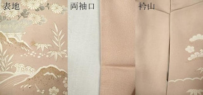 平和屋着物●訪問着　立波草花文　金彩　正絹　逸品　CABN5117ut