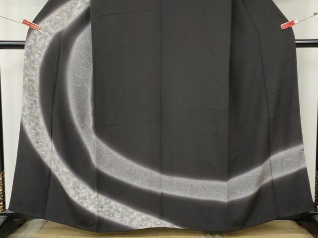 平和屋着物●訪問着　流水葡萄文　暈し染め　正絹　逸品　CABN5133ut