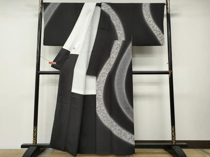 平和屋着物●訪問着　流水葡萄文　暈し染め　正絹　逸品　CABN5133ut