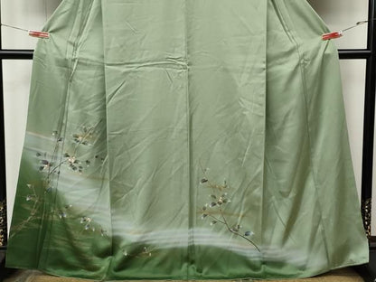 平和屋着物●訪問着　南天文　暈し染め　金彩　正絹　逸品　CABN5140ut
