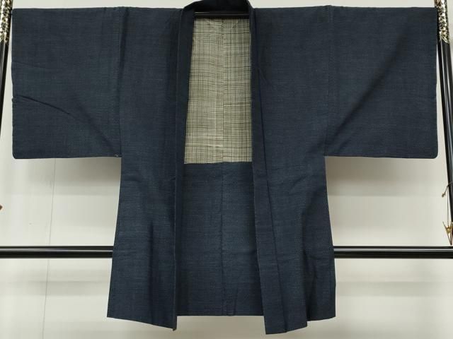 平和屋着物●男性　綿薩摩　木綿　アンサンブル　80亀甲　総詰め　逸品　CABN5145ut