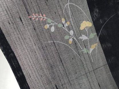 平和屋着物＊夏物　小紋　紗紬　草花文　やまと誂製　正絹　逸品　CABN5843tx
