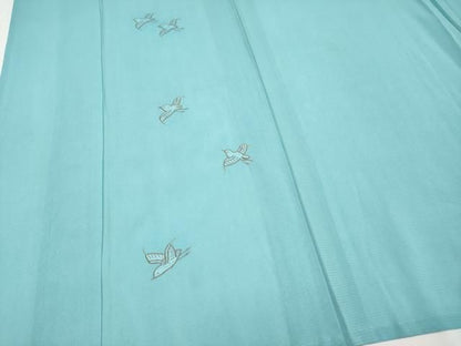 平和屋着物＊夏物　訪問着　絽　総刺繍　飛鳥文　正絹　逸品　CABN5865tx