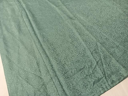 平和屋着物●上質な色無地　南天地紋　御召茶色　正絹　逸品　未使用　CABN6002vp