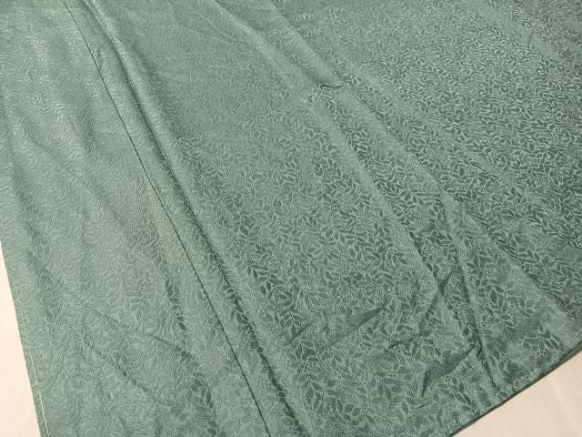 平和屋着物●上質な色無地　南天地紋　御召茶色　正絹　逸品　未使用　CABN6002vp