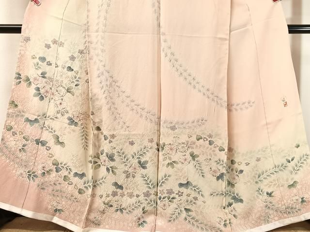 平和屋着物●訪問着　作家物　辻が花　絞り　暈し染め　仮絵羽　正絹　逸品　未使用　CABN6004vp