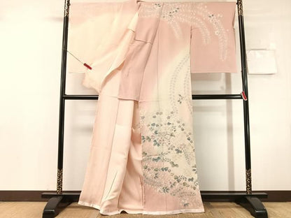 平和屋着物●訪問着　作家物　辻が花　絞り　暈し染め　仮絵羽　正絹　逸品　未使用　CABN6004vp