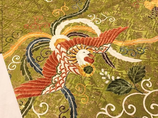 平和屋着物●豪華振袖　鳳凰桐花唐草文　金彩　正絹　逸品　CABN6013vp