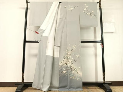 平和屋着物●本加賀友禅作家　和泉衛知　訪問着　枝花文　暈し染め　さが美扱い　正絹　逸品　CABN6018vp