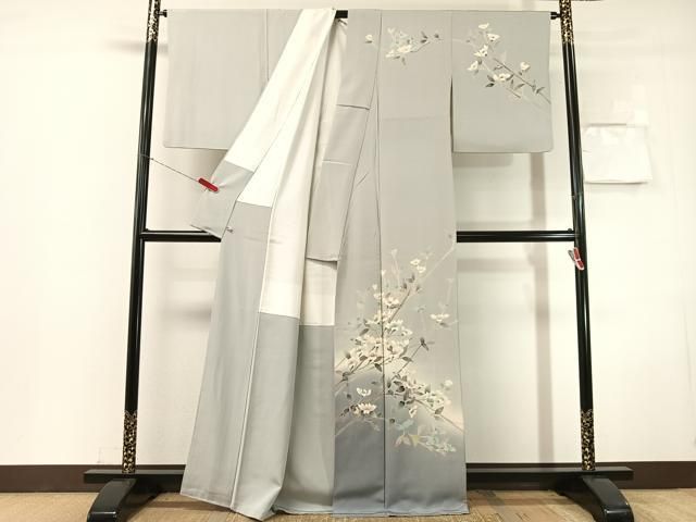 平和屋着物●本加賀友禅作家　和泉衛知　訪問着　枝花文　暈し染め　さが美扱い　正絹　逸品　CABN6018vp