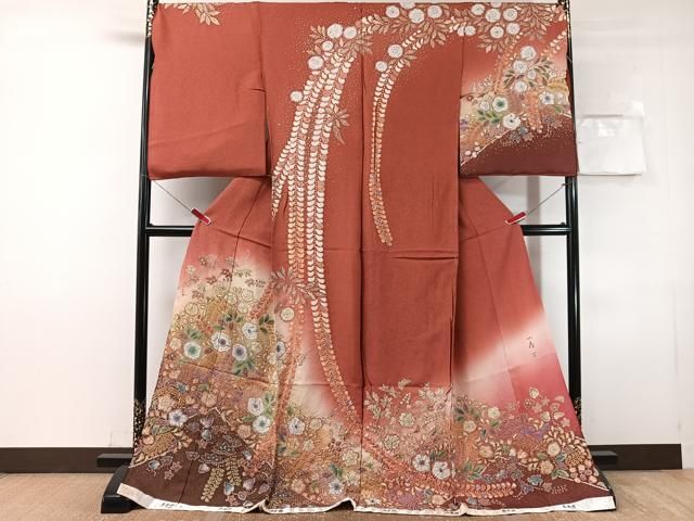 平和屋着物●吉乃一廉　幻の辻が花　訪問着　絞り　暈し染め　銀通し地　仮絵羽　正絹　逸品　未使用　CABN6020vp