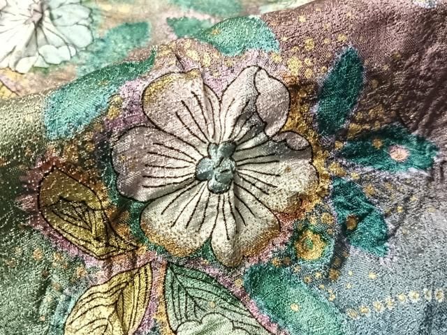 平和屋着物●訪問着　辻が花　絞り　暈し染め　金通し地　仮絵羽　正絹　逸品　未使用　CABN6021vp