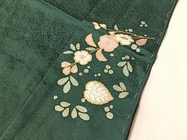平和屋着物●訪問着　辻が花　絞り　暈し染め　金通し地　仮絵羽　正絹　逸品　未使用　CABN6021vp