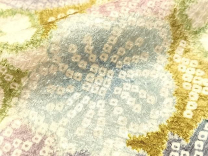 平和屋着物●豪華振袖　総絞り　藤花文　正絹　逸品　CABN6032vp