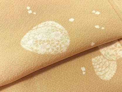 平和屋着物●上質な小紋　貝合わせ花文　正絹　逸品　CABN6034vp