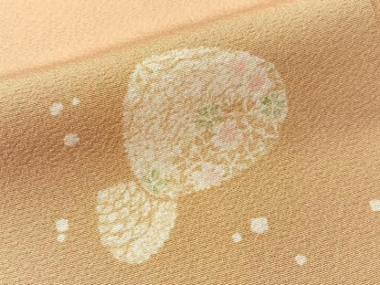平和屋着物●上質な小紋　貝合わせ花文　正絹　逸品　CABN6034vp