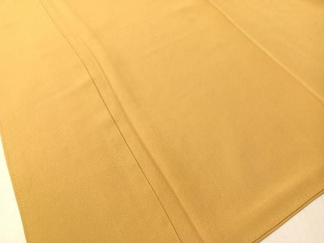 平和屋着物●上質な色無地　黄橡色　正絹　逸品　CABN6035vp