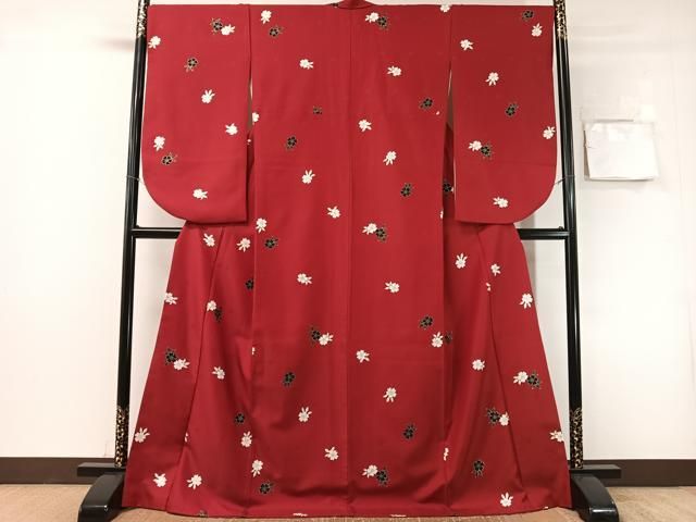 平和屋着物●小振袖　舞花文　金彩　洗える着物　CABN6036vp