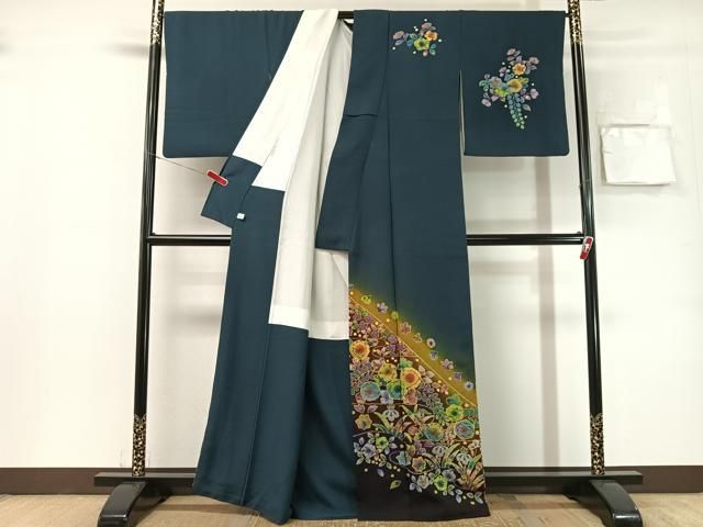 平和屋着物●訪問着　作家物　辻が花　絞り　暈し染め　鈴乃屋扱い　正絹　逸品　CABN6043vp