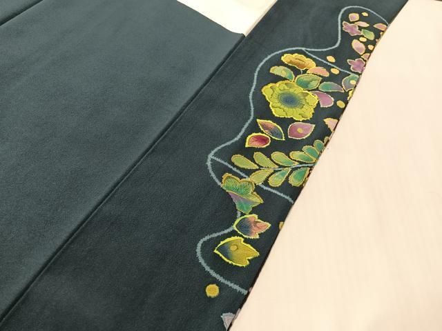 平和屋着物●訪問着　作家物　辻が花　絞り　暈し染め　鈴乃屋扱い　正絹　逸品　CABN6043vp