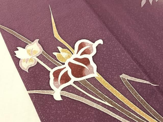 平和屋着物●中村玉緒　訪問着　草花文　暈し染め　正絹　逸品　CABN6044vp