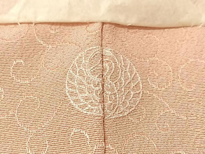 平和屋着物●上質な色無地　作家物　菊唐草地紋　一斤染色　正絹　逸品　未使用　CABN6047vp