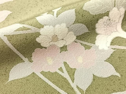 平和屋着物●訪問着　友禅　作家物　枝花文　暈し染め　三越扱い　ロング丈　正絹　逸品　CABN6049vp