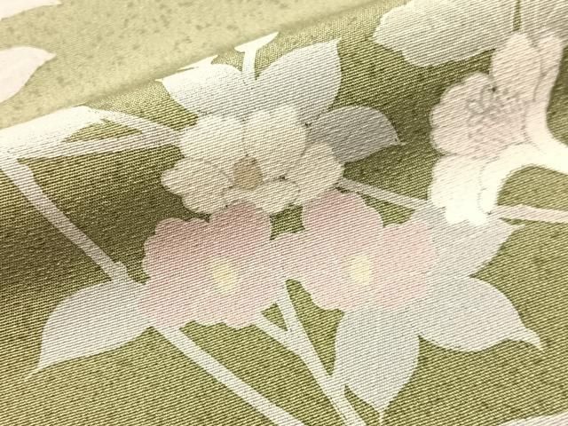平和屋着物●訪問着　友禅　作家物　枝花文　暈し染め　三越扱い　ロング丈　正絹　逸品　CABN6049vp
