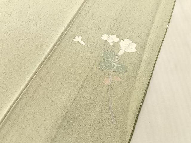 平和屋着物●訪問着　友禅　作家物　枝花文　暈し染め　三越扱い　ロング丈　正絹　逸品　CABN6049vp