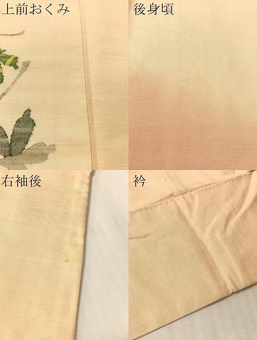 平和屋着物●西陣　宮階織物　宮繍苑　里葉　色留訪問着　紬地　唐草文　正絹　逸品　未使用　CABN6052vp