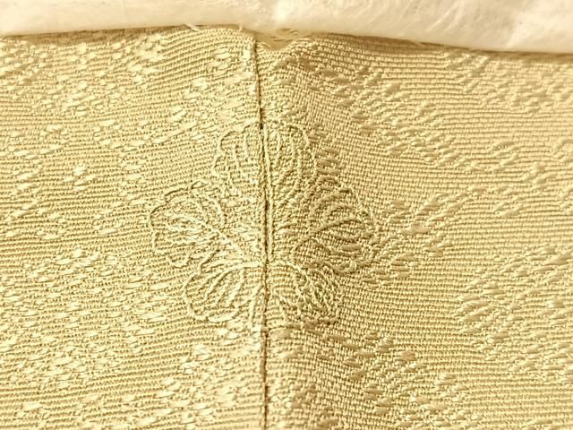 平和屋着物●上質なお召　七宝地紋　蒸栗色　ロング丈　正絹　逸品　未使用　CABN6055vp