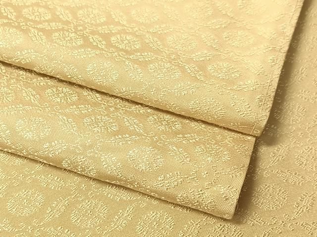 平和屋着物●上質なお召　七宝地紋　蒸栗色　ロング丈　正絹　逸品　未使用　CABN6055vp
