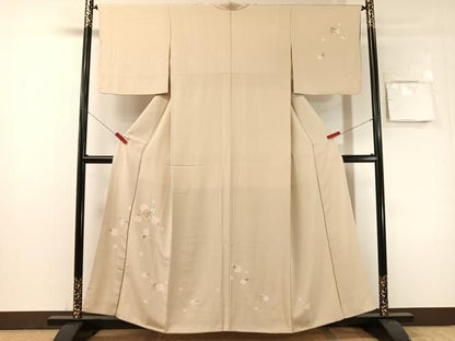 平和屋着物●訪問着　竹屋町刺繍　松竹梅　金糸　正絹　逸品　CABN6056vp