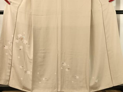 平和屋着物●訪問着　竹屋町刺繍　松竹梅　金糸　正絹　逸品　CABN6056vp