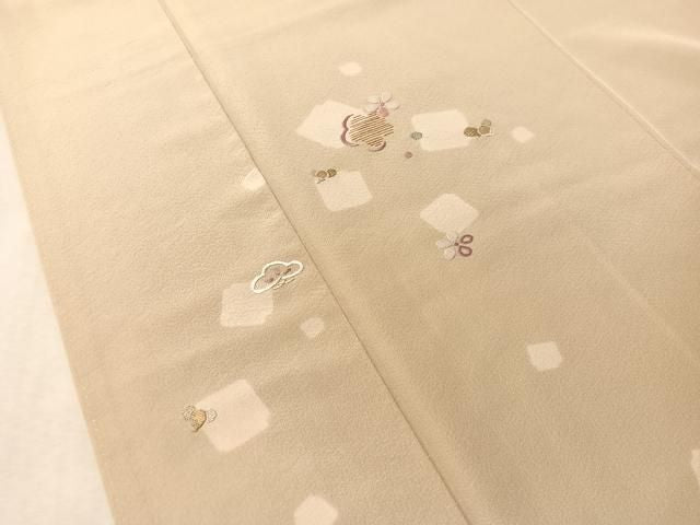 平和屋着物●訪問着　竹屋町刺繍　松竹梅　金糸　正絹　逸品　CABN6056vp